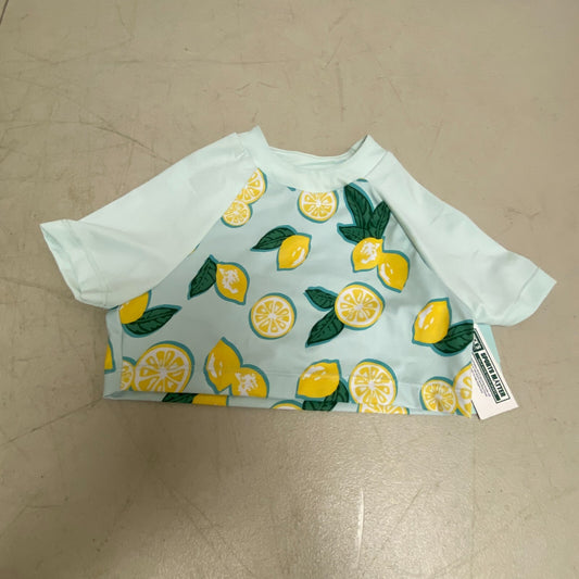 DSG Girls Swim Short Sleeve Crop Cute Print Summer Rash Guard Mint Lemon DSG8100