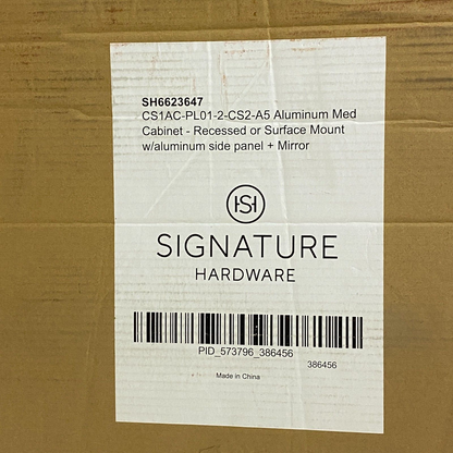 Signature Hardware 24" Vinodel Medicine Cabinet with Mirror & Adjustable Shelves