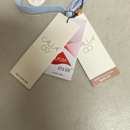 Calia Women's Swim Collection Low Support Tie Back Bikini Top Blue WSA22215 New