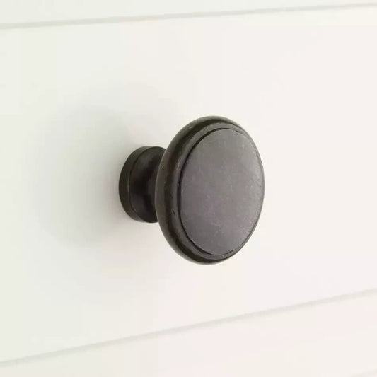 Signature Hardware 1-1/4" Nantes Solid Brass Round Cabinet Knob - Dark Bronze