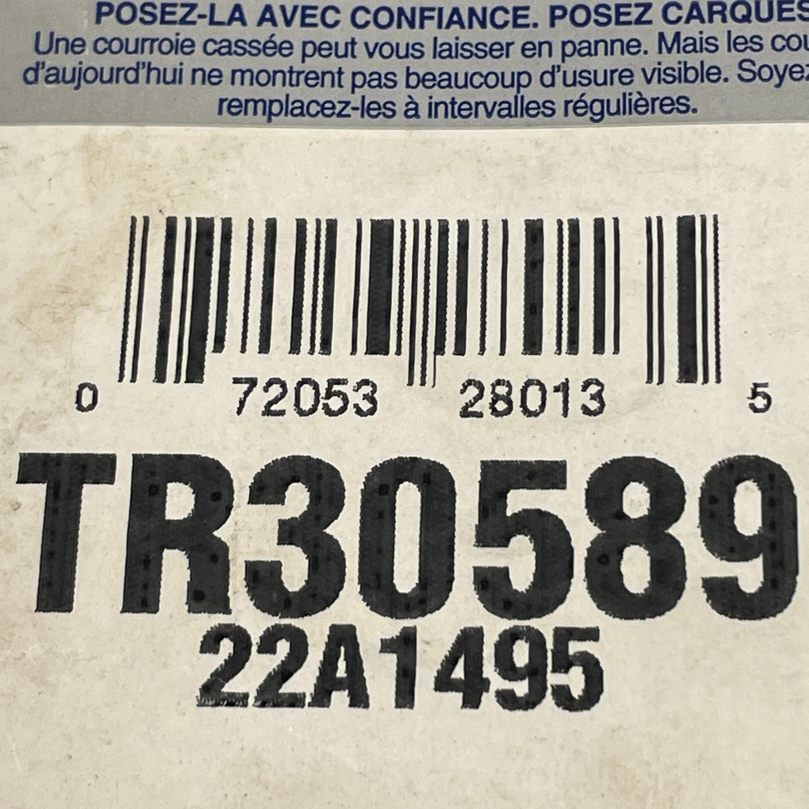 Carquest/TR Gates Green-Stripe Truck & Bus V-Belt 59.44" Outside TR30589