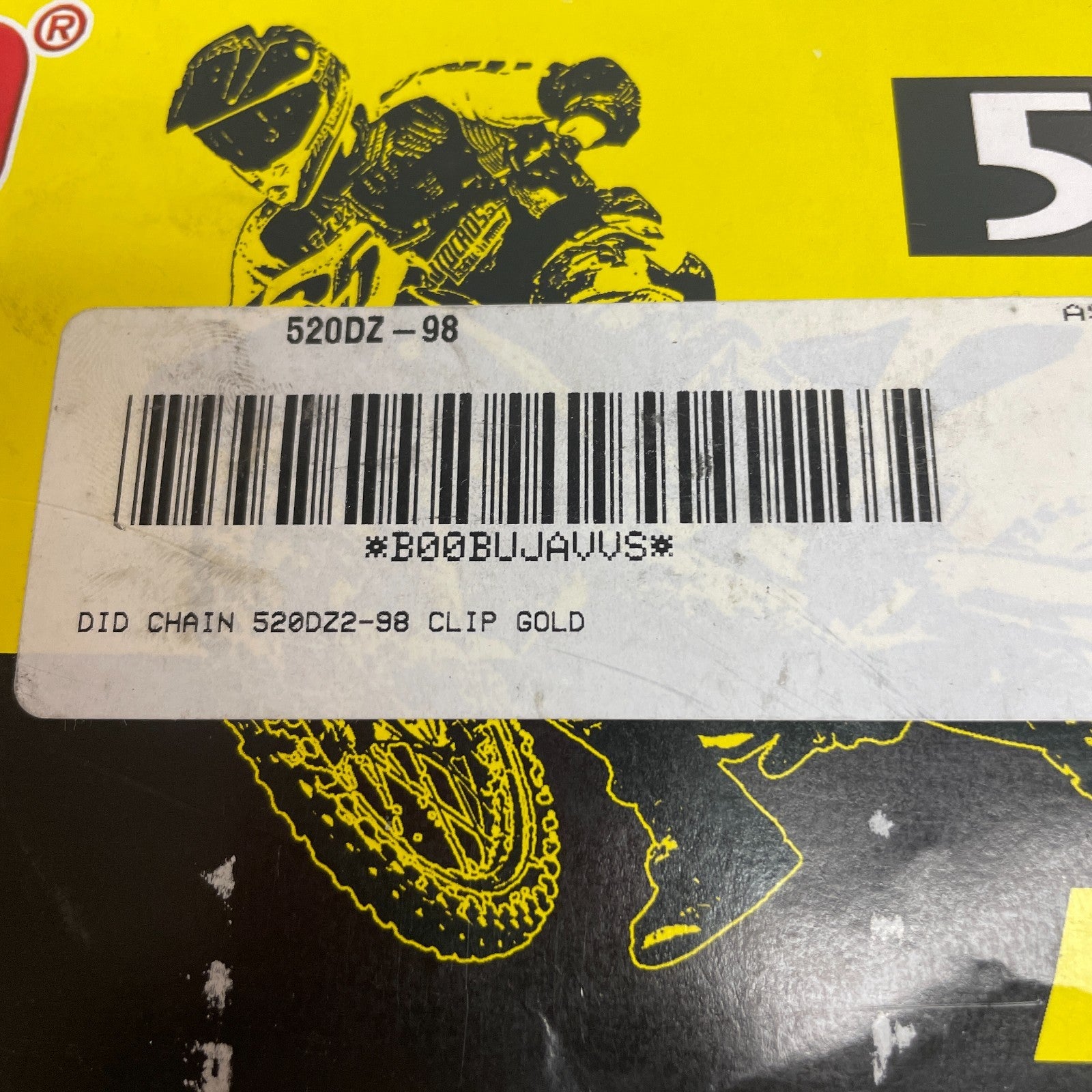 DID 520DZ-98 DZ2 High Performance Gold Non-O-Ring Chain 98 Link Motorcycle