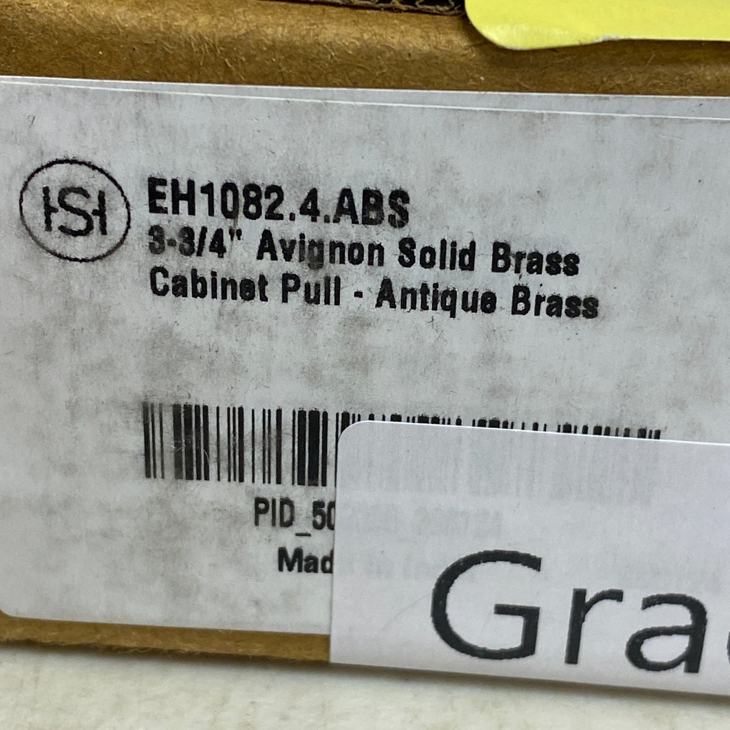 Signature Hardware 3-3/4" Avignon Solid Brass Cabinet Pull Antique Brass