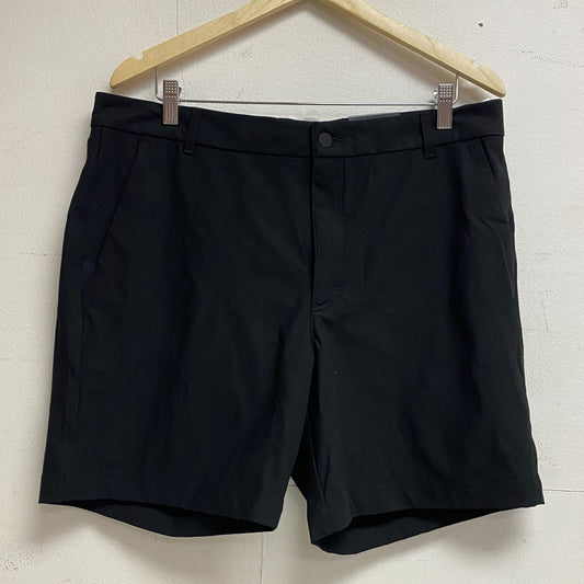 VRST Men's 7â Slim Fit Limitless Shorts  Flat Front Pure Black MAX2004167