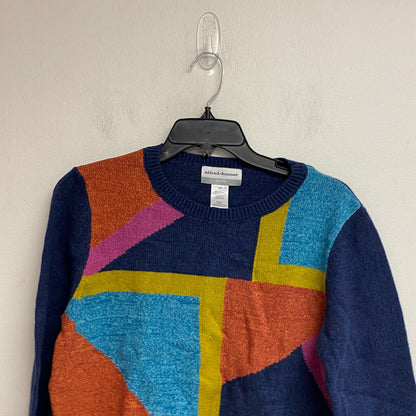 Alfred Dunner Women's Lake Placid Colorblock Crewneck Sweater Szie PM Color Navy