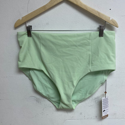 Calia Women's Swim Bikini High Rise Rib Tummy Control Bottom Pistachio Green New