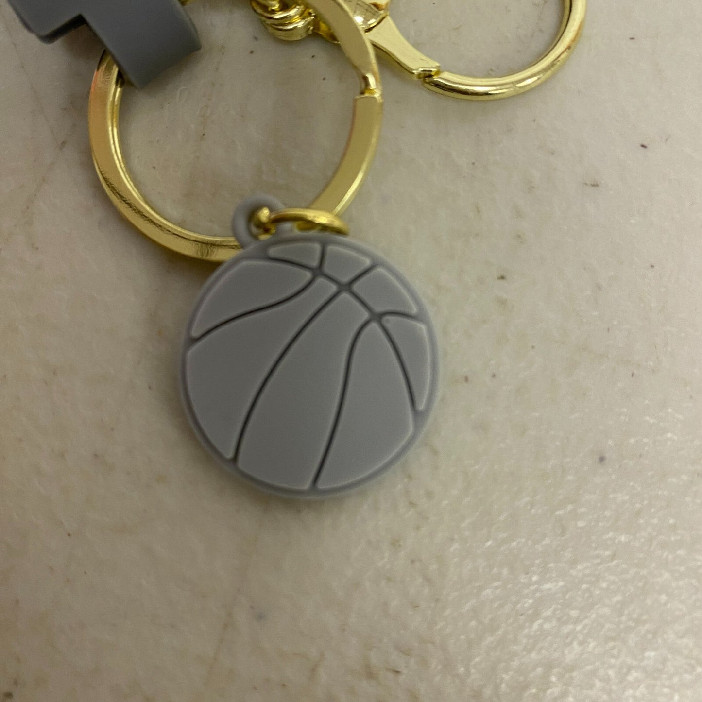 Assorted Silicone Air Jordan 1 Grey and Black Keychain Accessory