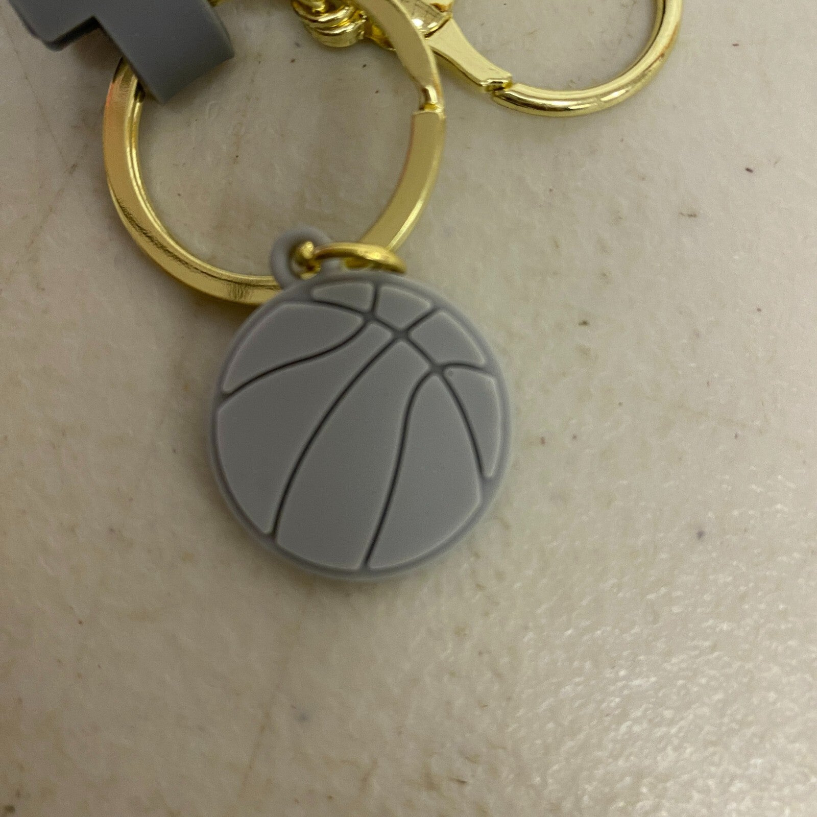 Assorted Silicone Air Jordan 1 Grey and Black Keychain Accessory