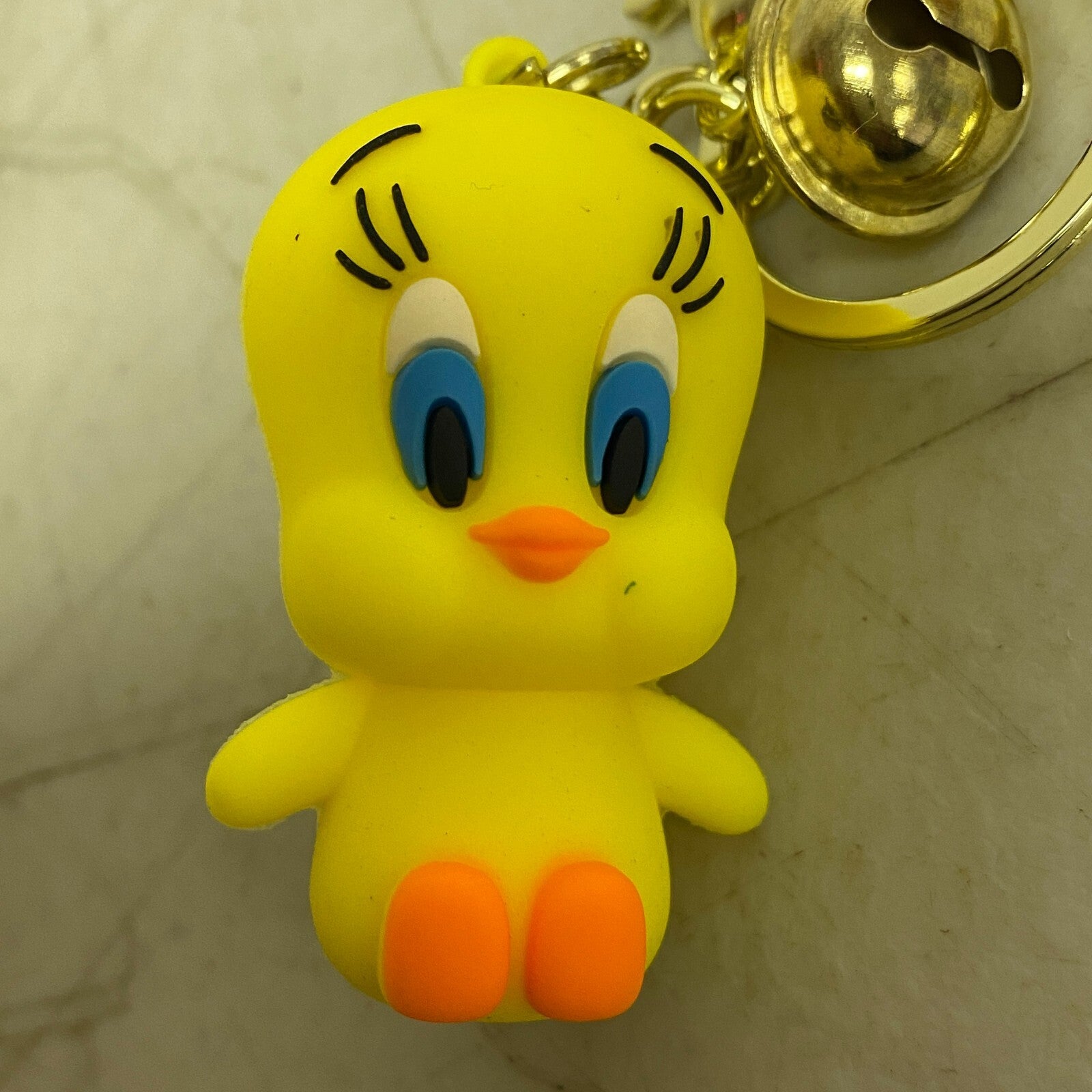 Assorted Silicone Looney Tunes KeyChain with Tweety Bird & Bell Accessories