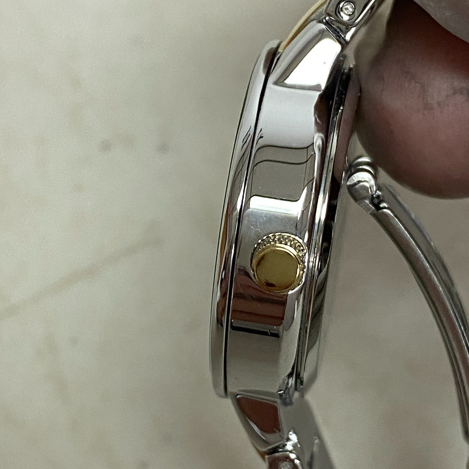 Armitron Women's 75/5594SVTT Diamond-Accented Two-Tone Bracelet Watch 75/5594TT