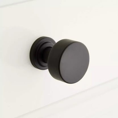 Signature Hardware 1-1/4" Colmar Brass Cabinet Knob - 2 pack - Black SH553066BLK