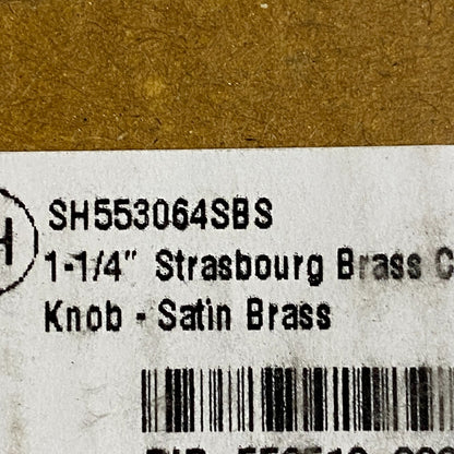 Signature Hardware Strasbourg Brass Cabinet Knob 1‑1/4″ Satin Brass (2 Pack)