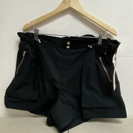 Calia Womens 3.5" Journey Woven Paperbag High Rise Short Pure Black WAX12303