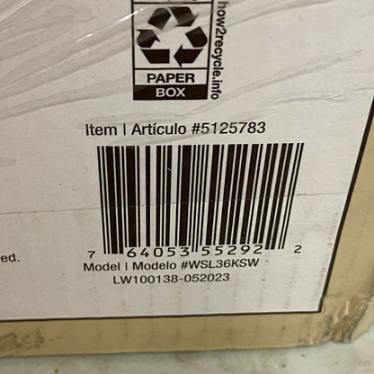 allen + roth 36in Shelf White Finish 36in x 9.5in x 7.75in