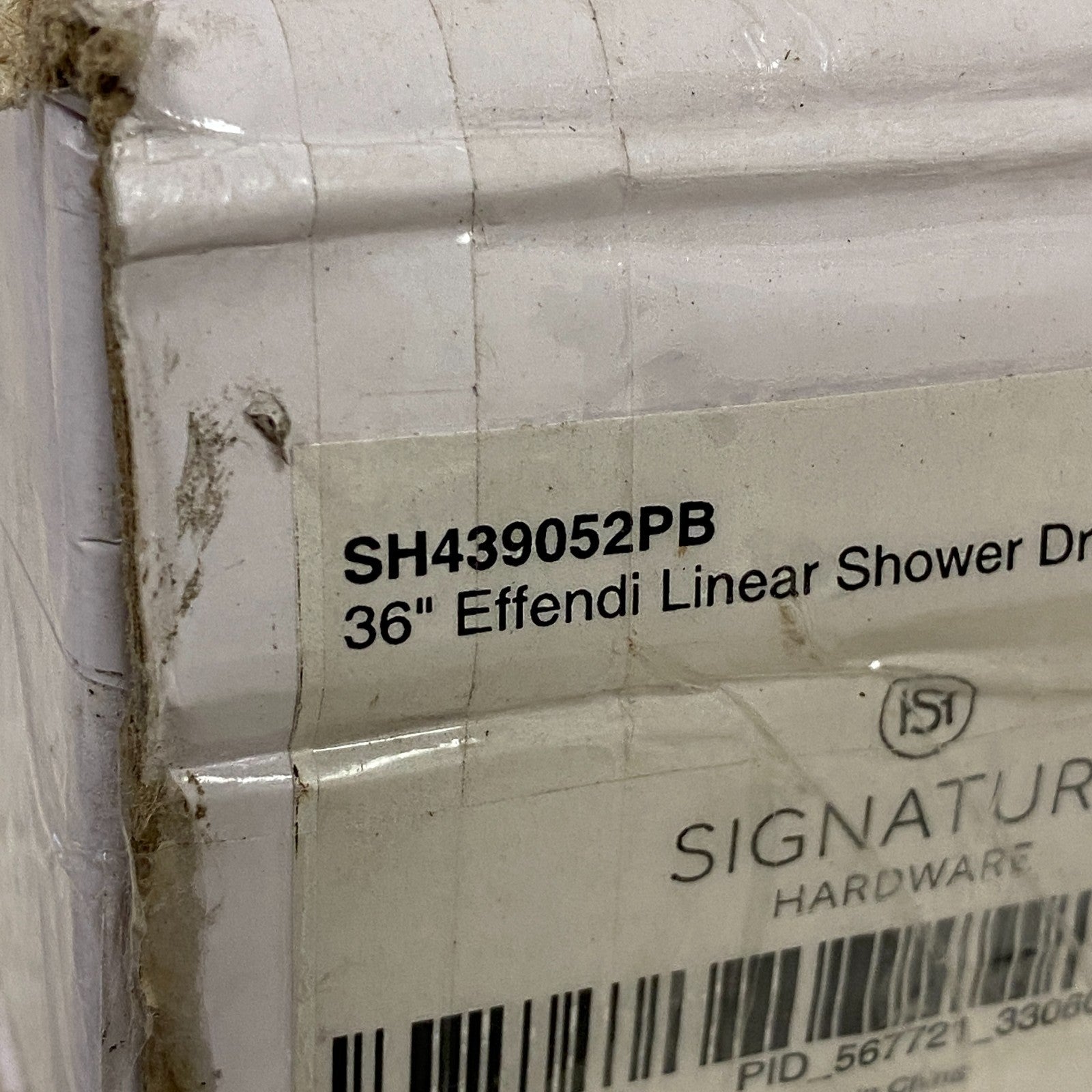 Signature Hardware 36" Effendi Linear Shower Drain Polished Brass SH439052PB