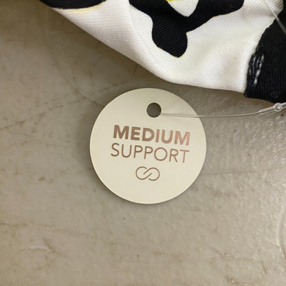 Calia Women's Swim Medium Support Tie Front Long Line Bikini Top Green Multi New