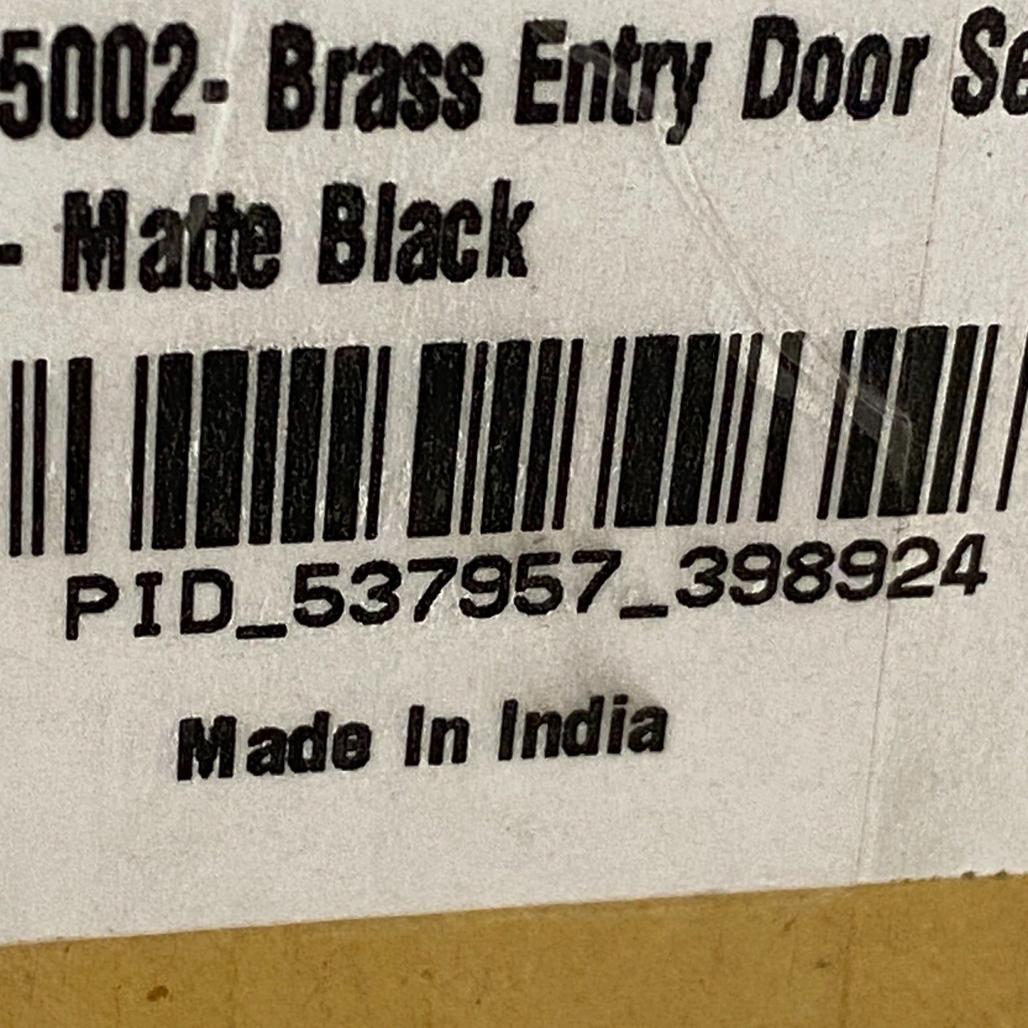 Signature Hardware Brass Entry Door Set No Backset Left Hand Matte Blck 552085MB