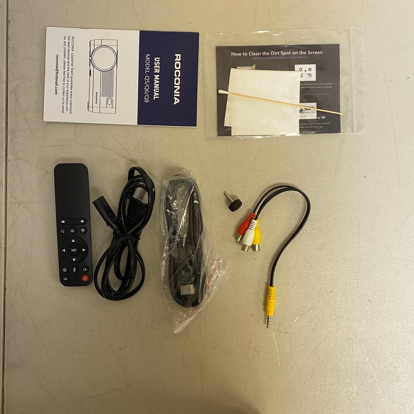 Roconia 150" Class FHD (1080p) LED Projector Movie Video Home Theater w/ Screen"