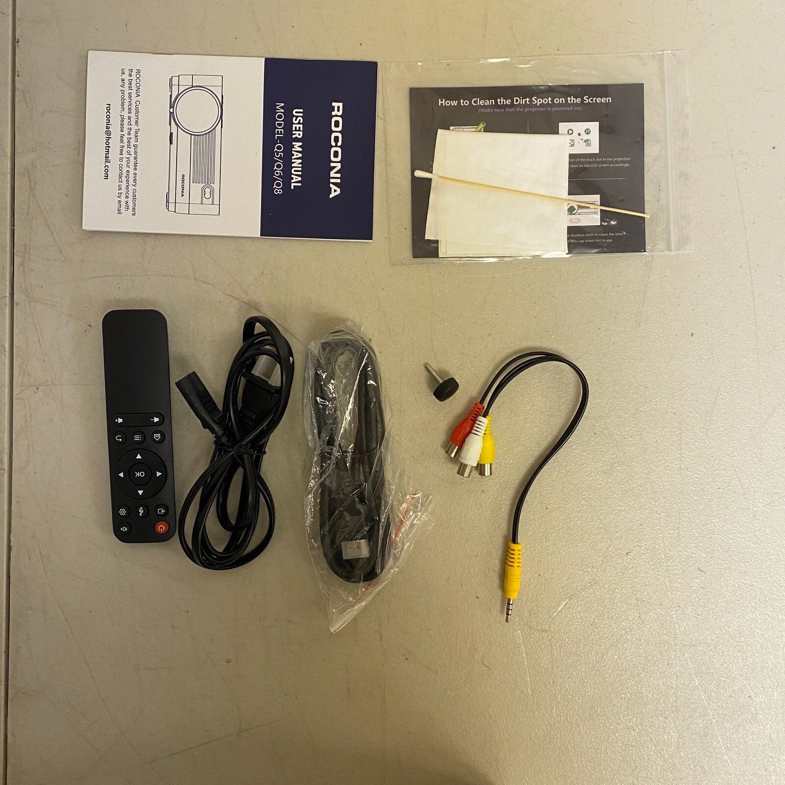 Roconia 150" Class FHD (1080p) LED Projector Movie Video Home Theater w/ Screen"