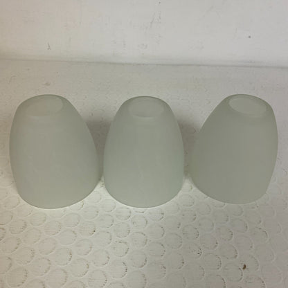 allen + roth 3-Light Vanity Bar Brushed Nickel Finish Marble-Washed Glass Shades