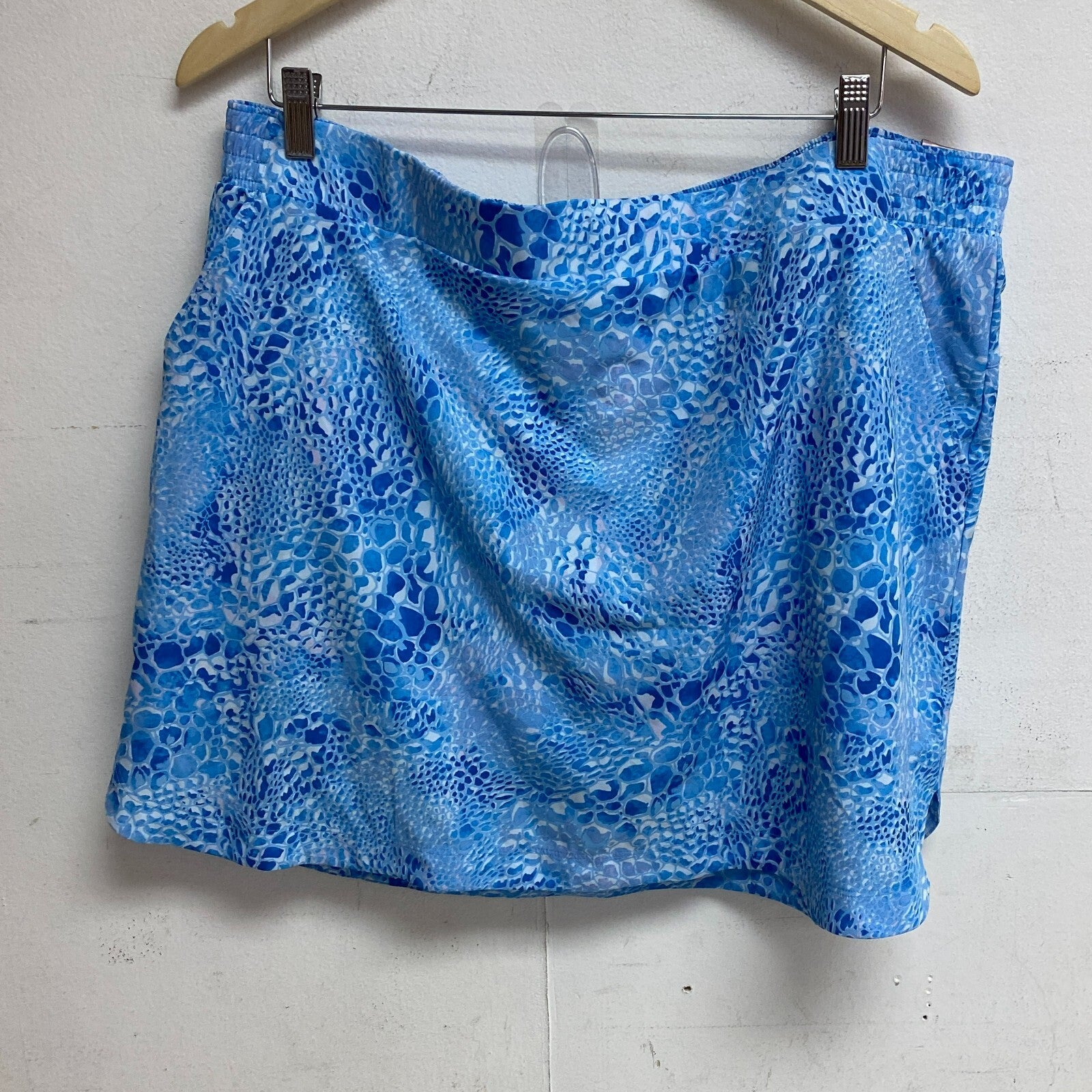 Calia Women's 16" Length Birdie Athletic Skort Blue Turtle Print WCG17020PS23