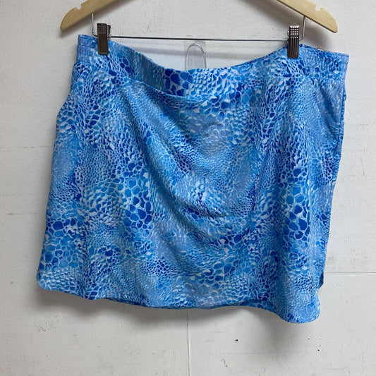 Calia Women's 16" Length Birdie Athletic Skort Blue Turtle Print WCG17020PS23