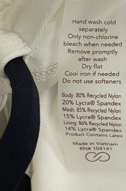 Calia Women's Triangle Bikini Top Wavy Block Neutral WSA23201PRT Brand New!