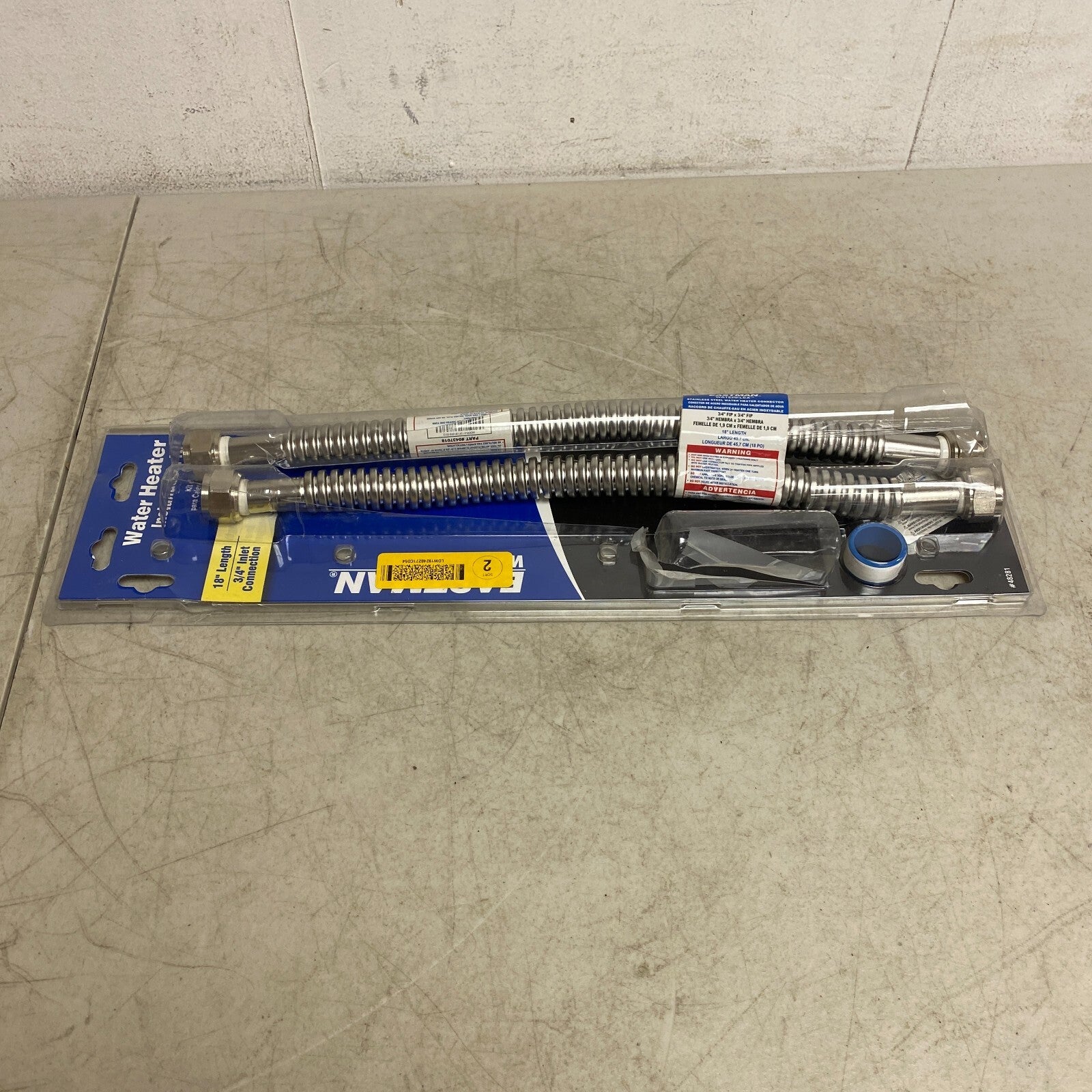 Eastman Water Heater Installation Kit 3/4" Copper pipe, 3/4" Threaded iron pipe