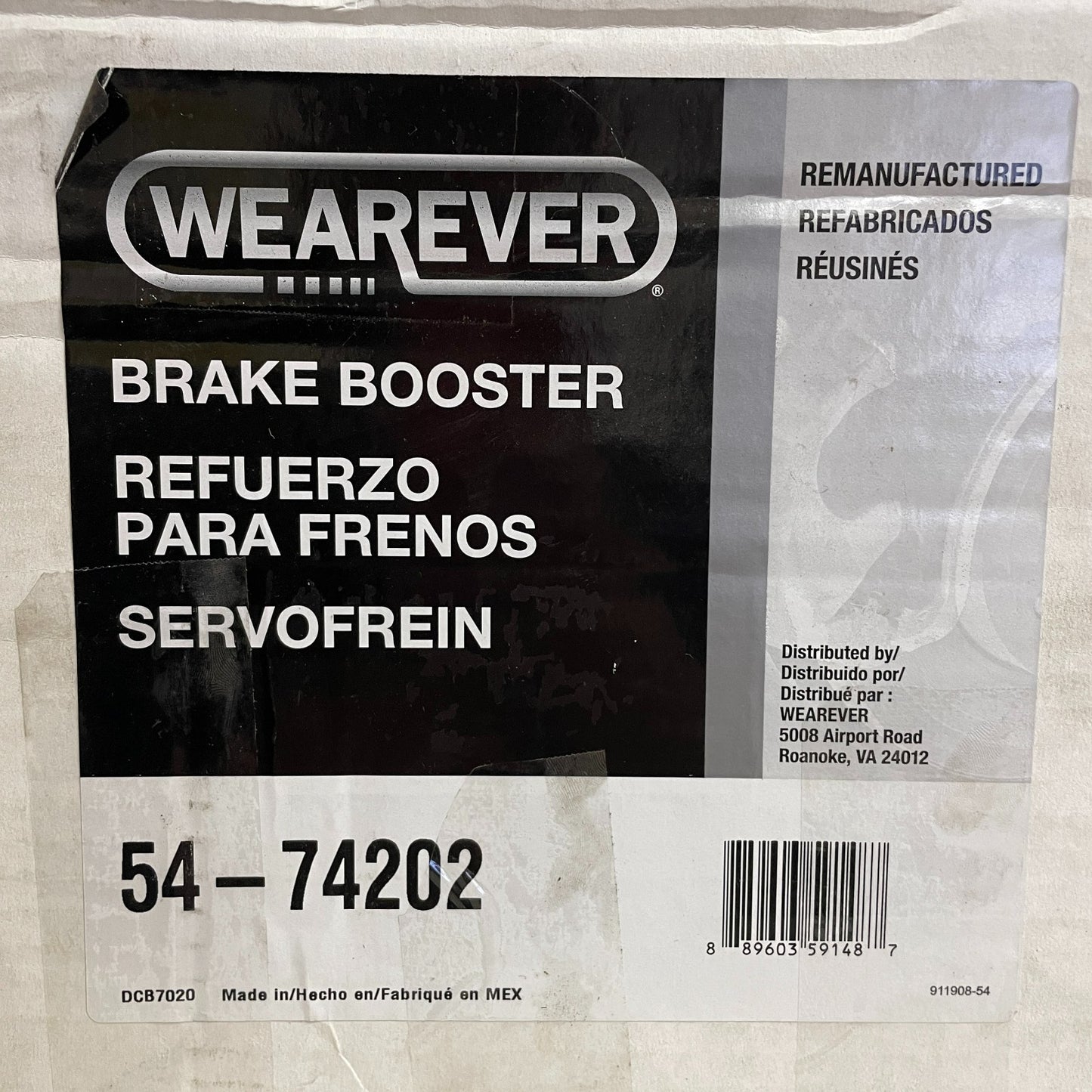 Carquest Wearever 54-74202 Vacuum Brake Booster Steel Single Diaphragm 11"
