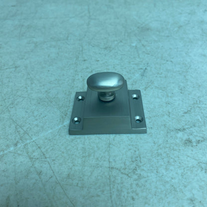 Signature Hardware Pitkin Brass Cabinet Latches with Oval Knob - Brushed Nickel