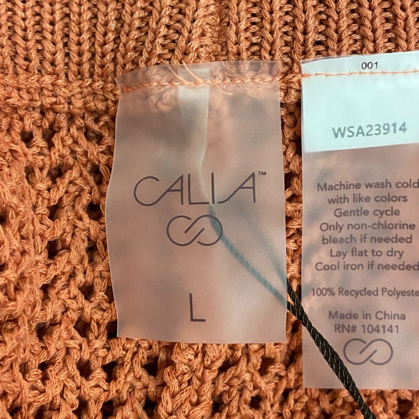 Calia Women's Sweater Knit Cover Up Mid Rise Swim Bottom Apricot Aura WSA23914