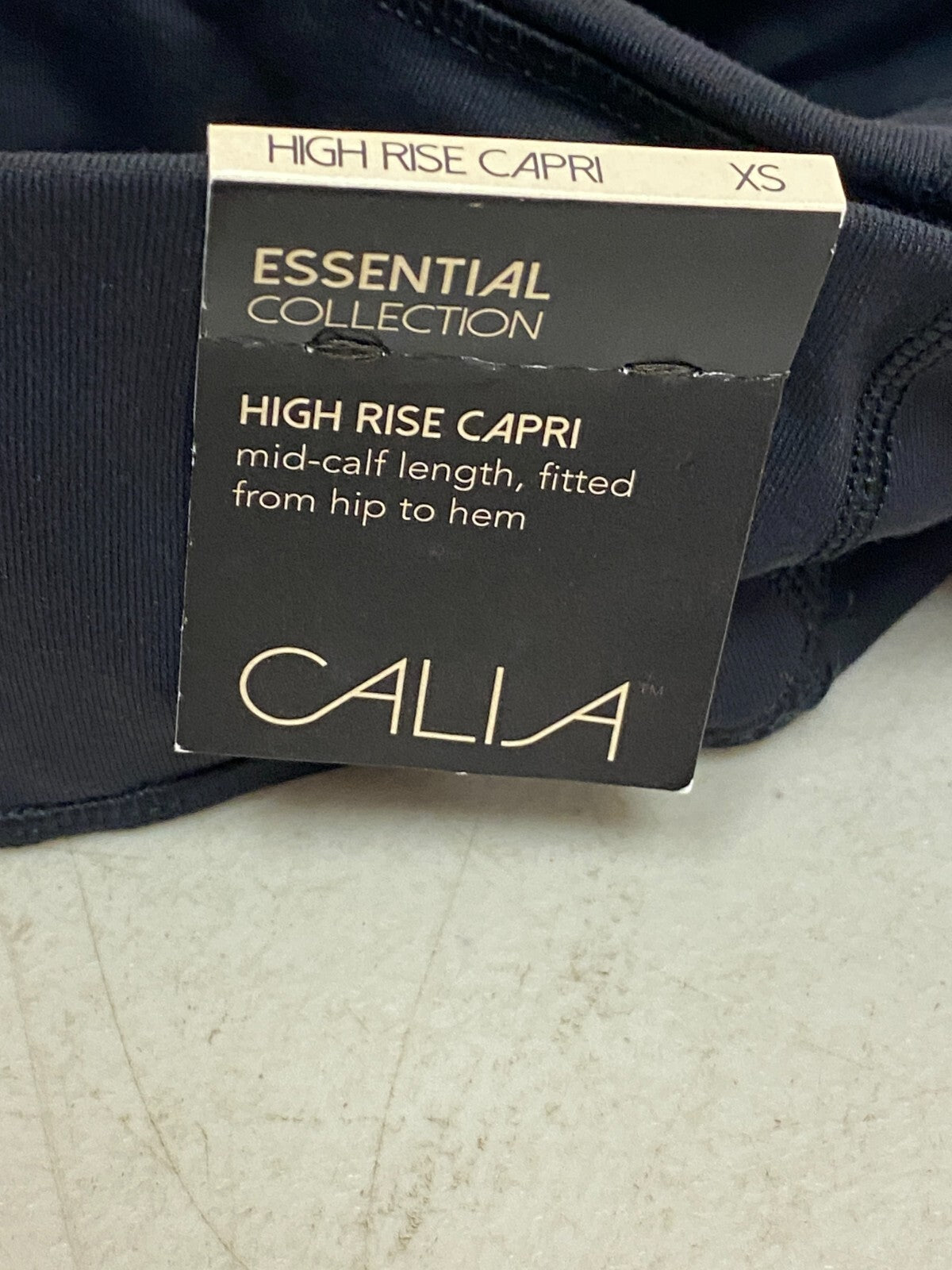 CALIA Women's Essential Collection Inspire High Rise Capri Pure Black WAX12151