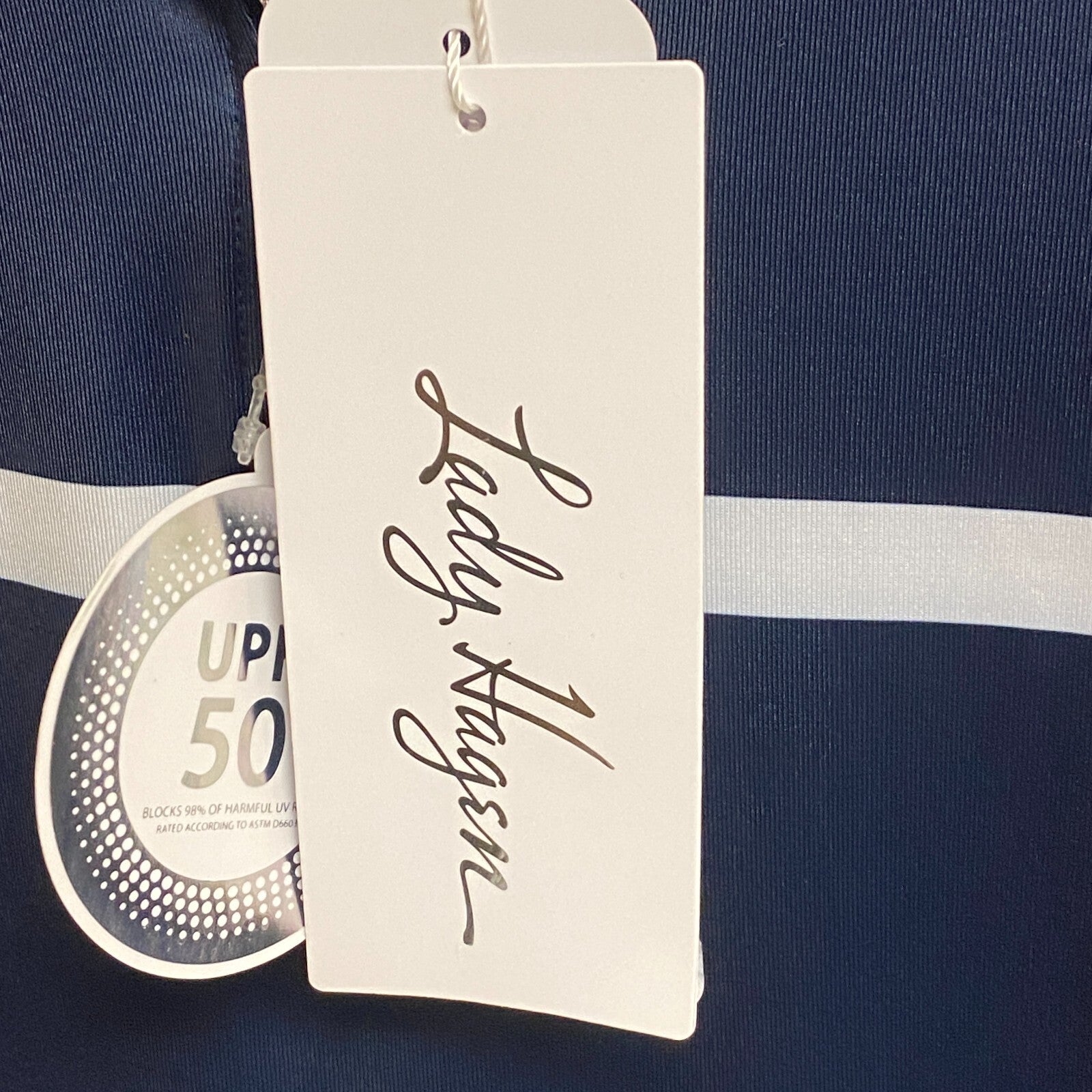 Lady Hagen Women's UV LS 1/4 Zip Blue Multi Stripe WGH11440PS23