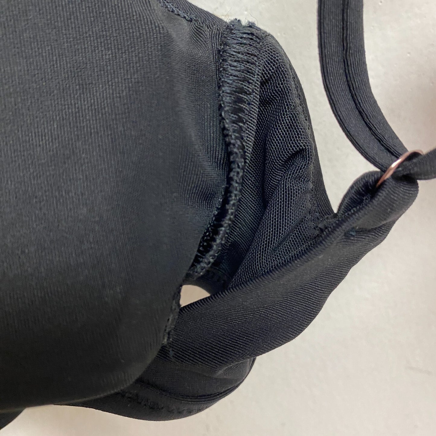 Calia Women's Swim Tie Back Racerback Low Support Bikini Top Pure Black WSA23200