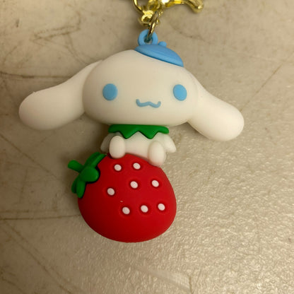 Assorted Silicone Cinnamoroll Keychain Strawberry Accessory