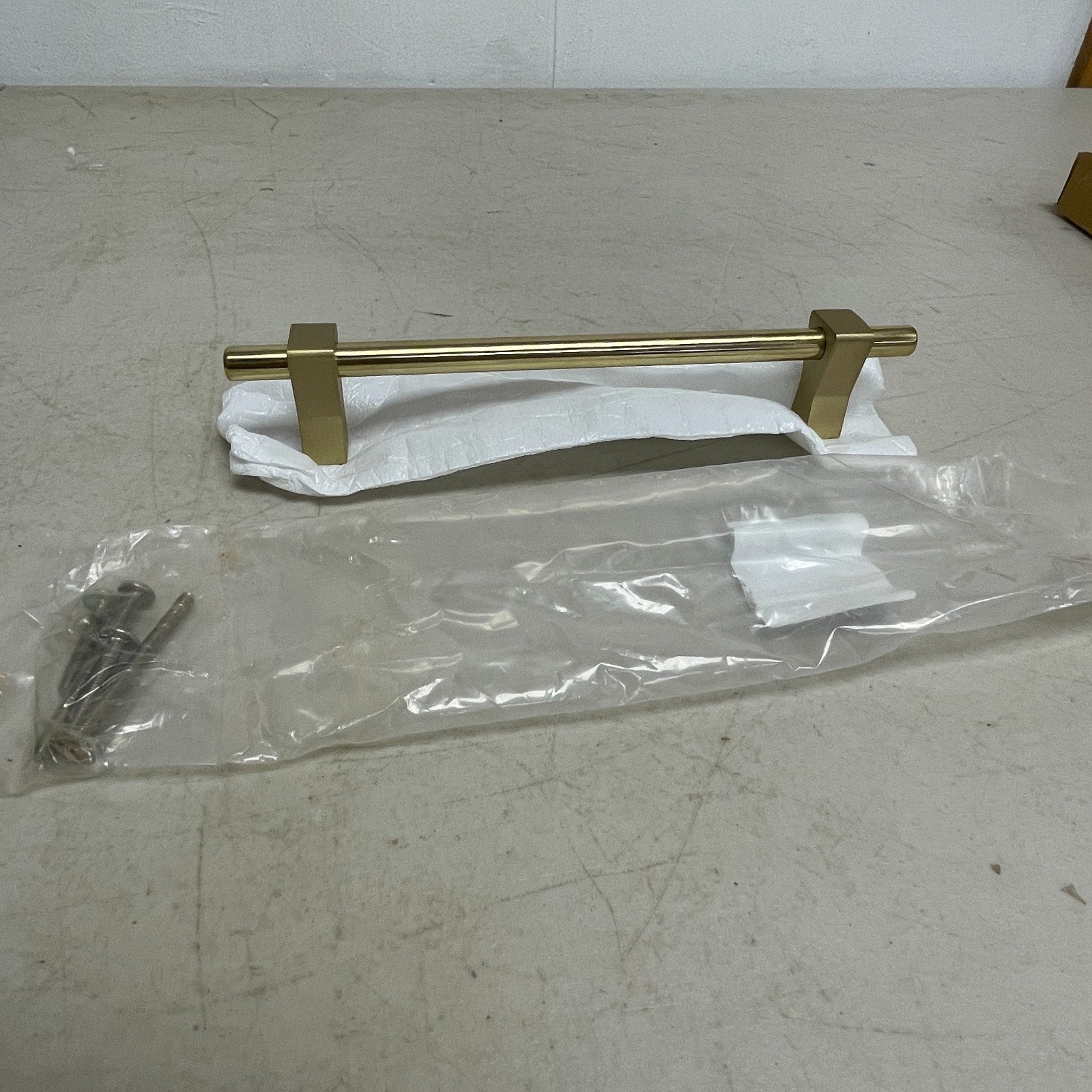 Signature Hardware 6-5/16" Odion Solid Brass Cabinet Pull Satin Brass/Polished