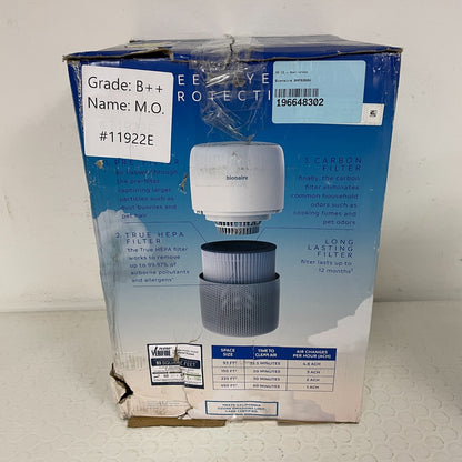 Bionaire CleanAir Mini True HEPA Air Purifier  Up to 450 sq ft White BAP9360W
