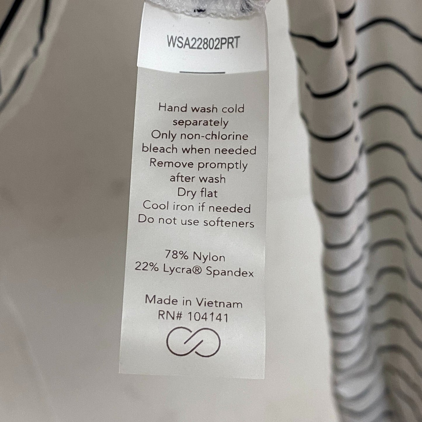 CALIA Womens Keyhole Crop Rashguard Stripe White Long Sleeve WSA22802PRT