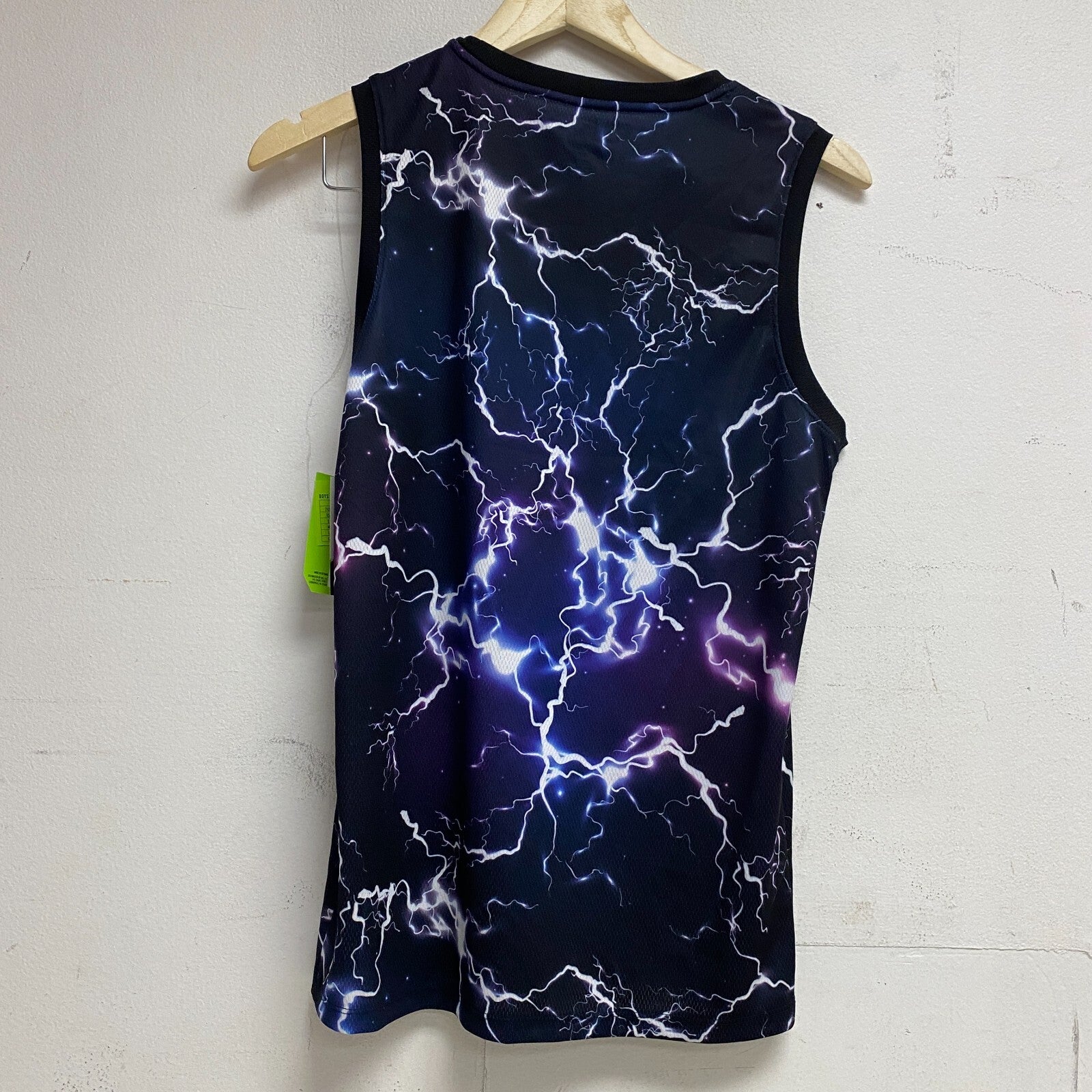 DSG Boys Training Basketball Tank Polyester Print Storm Pure Black DAB12112PRT