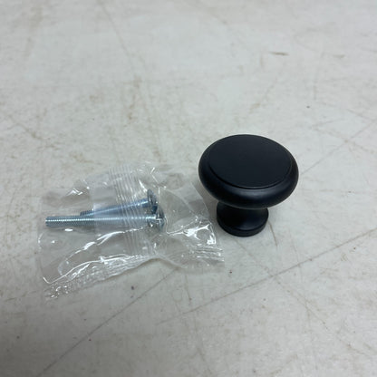 Signature Hardware 1-1/4" Nantes Solid Brass Round Cabinet Knob Matte Black