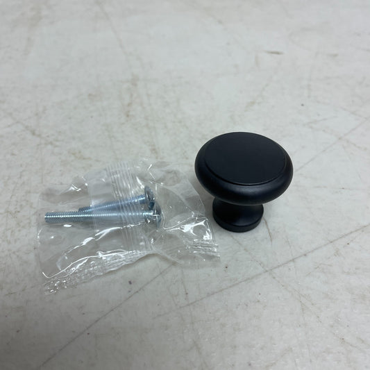 Signature Hardware 1-1/4" Nantes Solid Brass Round Cabinet Knob Matte Black