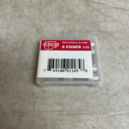 Carquest AGW 2.50 Glass Fuses 5-Pack 2.5A 32V 7AG Automotive Electrical