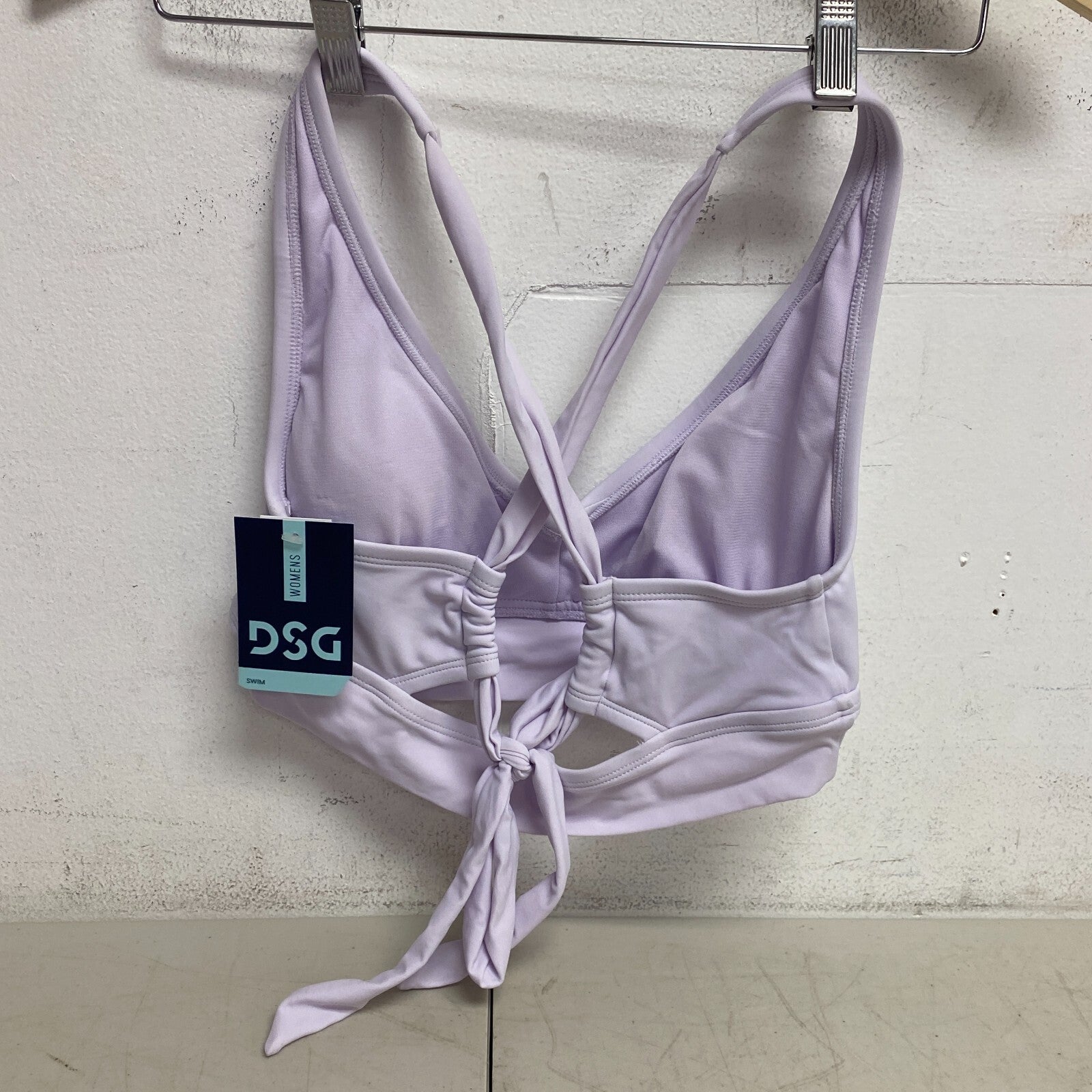 DSG Women's Rexi Swim Bralette Top Halter Straps Blooming Lilac DSW2981 New