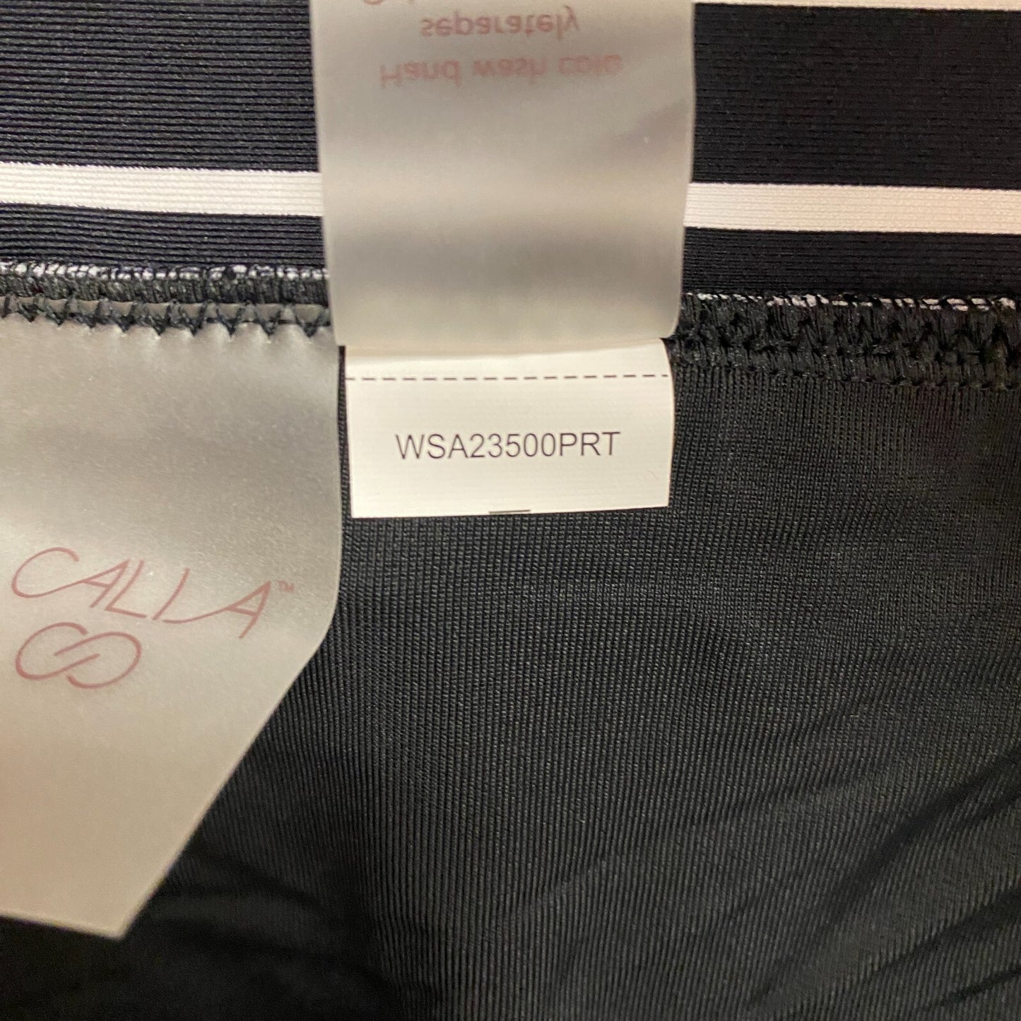 CALIA WOMENS SWIM Mid Rise BOY SHORT STRIPE BLACK WSA23500PRT Brand New!