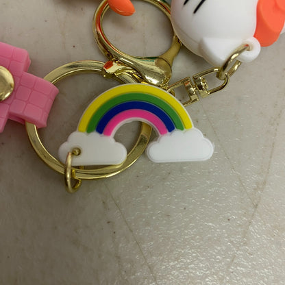 Assorted Silicone Hello Kitty Keychain Unicorn Ride Accessory