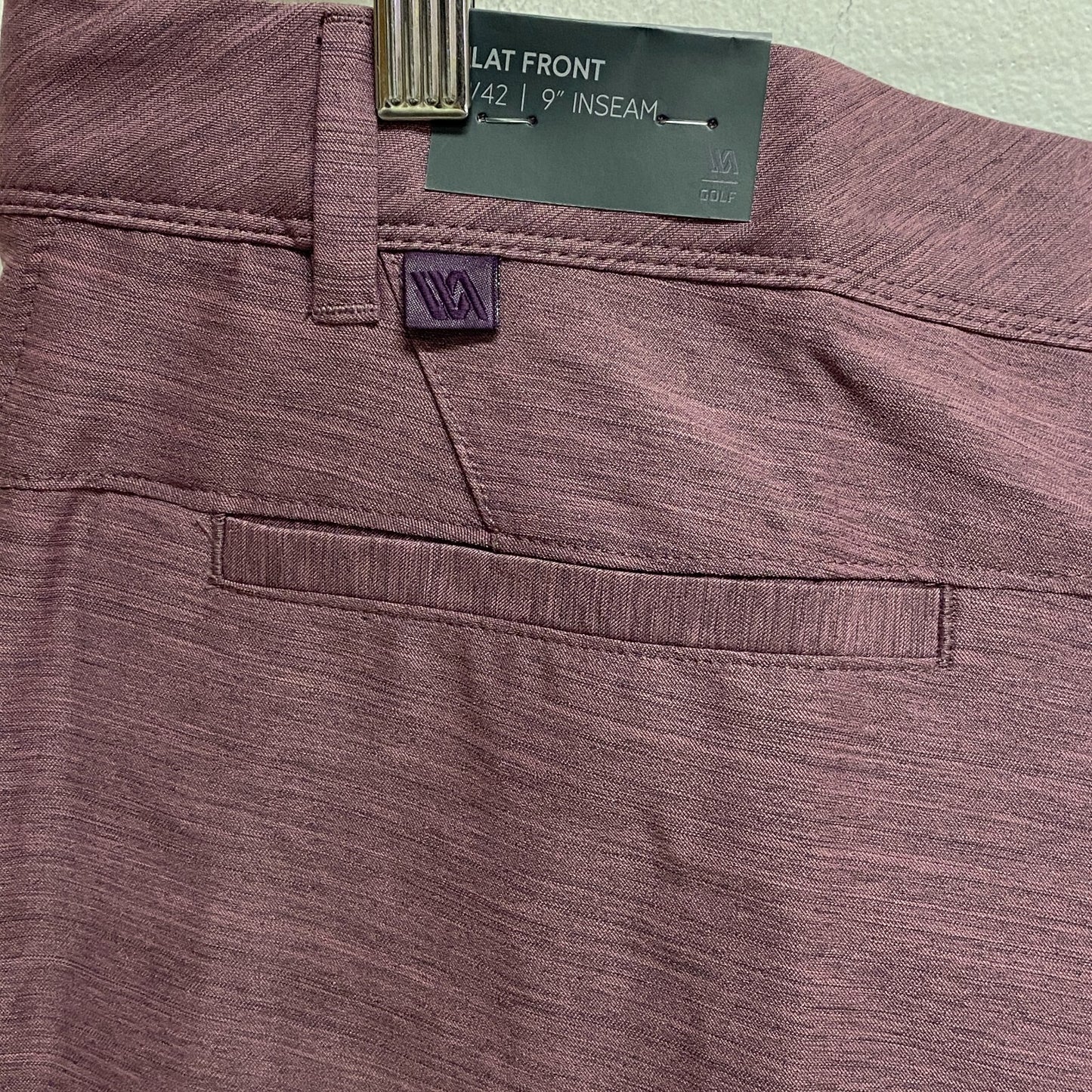 VRST Mens Core Heather 9" Inseam Golf Short Rose Blush Heather MVG20000H