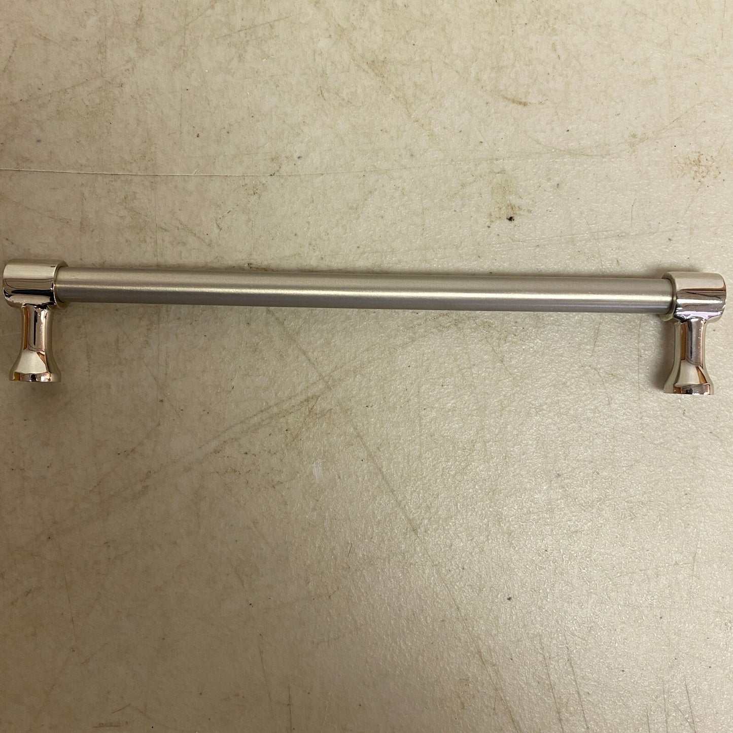 Signature Hardware 8" Strasbourg Solid Brass Cabinet Pull - Polished Nickel Legs