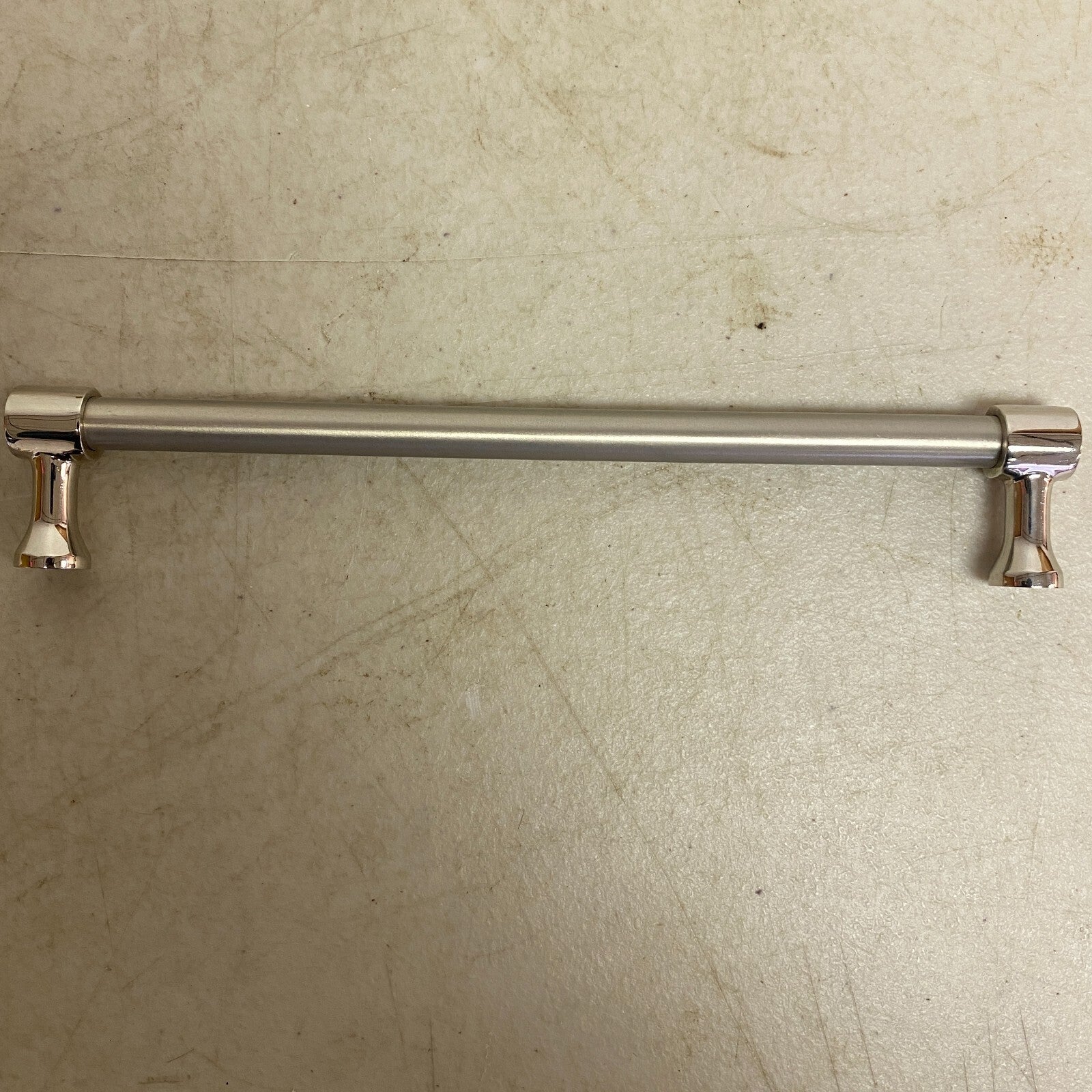 Signature Hardware 8" Strasbourg Solid Brass Cabinet Pull - Polished Nickel Legs