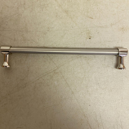 Signature Hardware 8" Strasbourg Solid Brass Cabinet Pull - Polished Nickel Legs