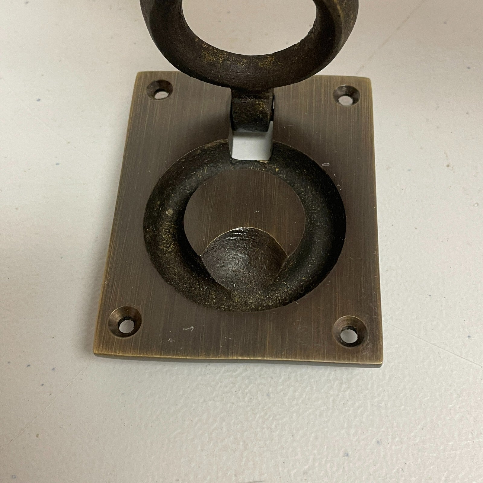 Signature Hardware Brass ring pull 2 3/16""X 2 3/4"" Antique Brass